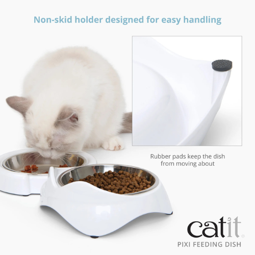 Catit PIXI Cat Feeding Dish White Cheap