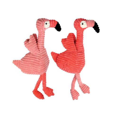 Multipet Pet Envy Corduroy Flamingo Plush Dog Toy For Cheap