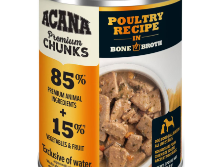 Acana Premium Chunks Poultry Recipe in Bone Broth Canned Dog Food, 12.8-oz Cheap