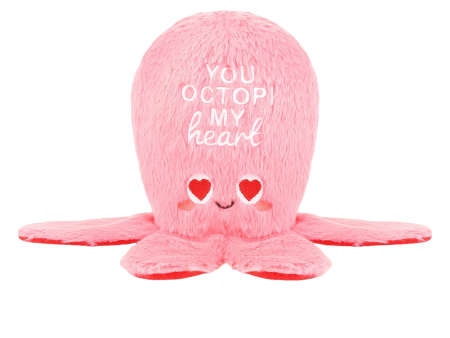 Hugsmart Pet Valentine s Woof Love You Octopi My Heart Dog Toy Online Sale