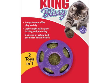 KONG Blissy Moon Ball Cat Toy with Catnip, Purple Online now