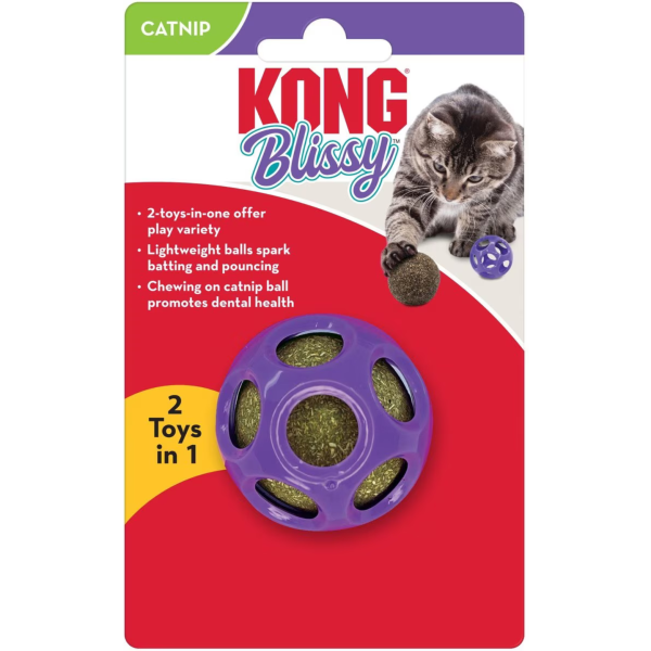 KONG Blissy Moon Ball Cat Toy with Catnip, Purple Online now