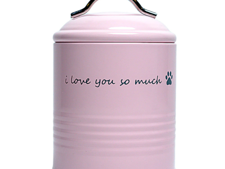 Jojo Modern Pets  I Love You So Much  Dog Treat Printed Canister For Discount