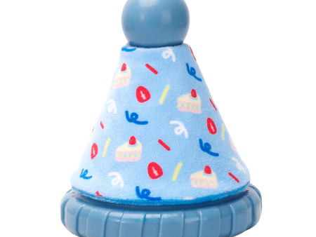 Hugsmart Pet Yappy Birthday Blue Party Hat Rubber Dog Toy Online now