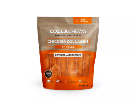 CollaChews Rawhide Alternative Collagen Chips Dog Treats Chicken 11oz Online now