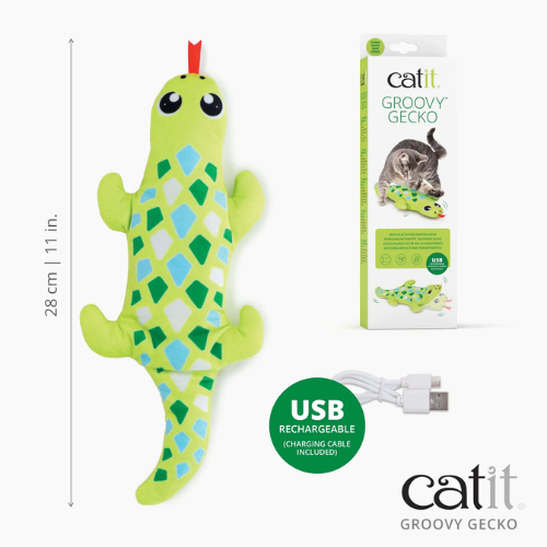 Catit Groovy Gecko Catnip Cat Toy Supply