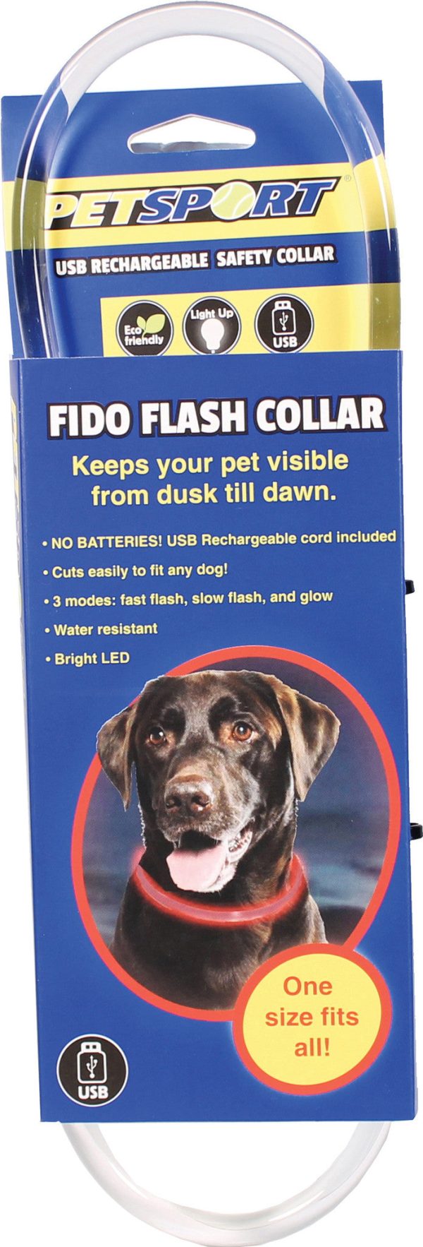 Petsport - Fido Flash Usb Rechargeable Led Safety Collar For Discount