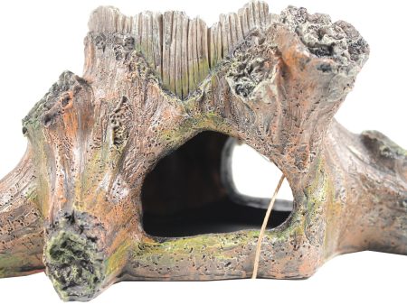 Bio Bubble Pets Llc-Stump Feeder With Hide Ornament Cheap