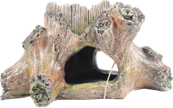 Bio Bubble Pets Llc-Stump Feeder With Hide Ornament Cheap