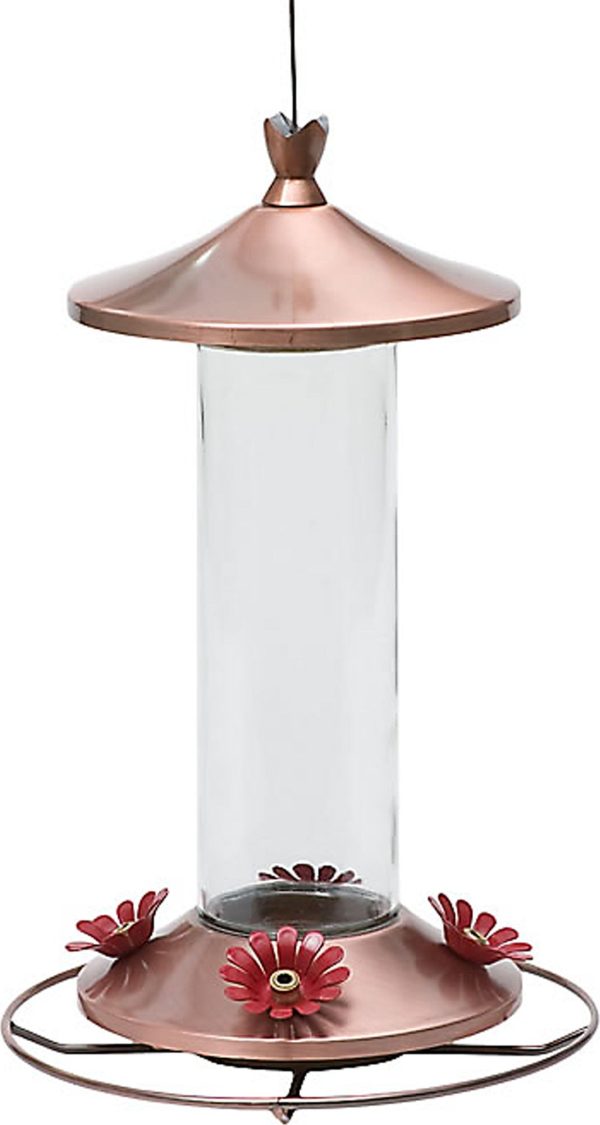 Woodstream Hummingbird  W - Elegant Copper Glass Hummingbird Feeder Hot on Sale