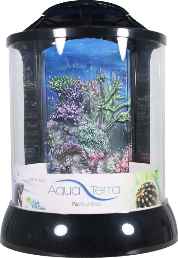 Bio Bubble Pets Llc - Aqua Terra With 3d Coral Background Aquarium Cheap