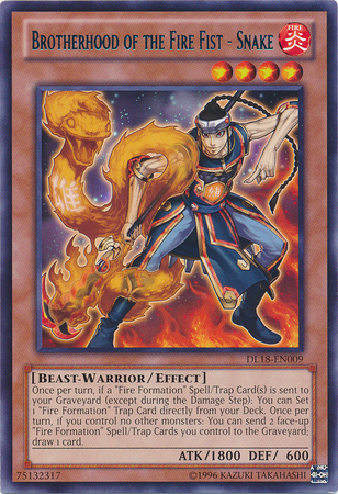 Brotherhood of the Fire Fist - Snake (Blue) [DL18-EN009] Rare Hot on Sale