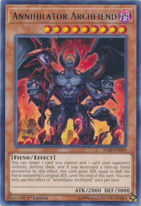 Annihilator Archfiend [IGAS-EN000] Rare For Sale