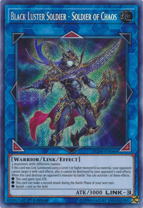 Black Luster Soldier - Soldier of Chaos [BLHR-EN046] Secret Rare Fashion