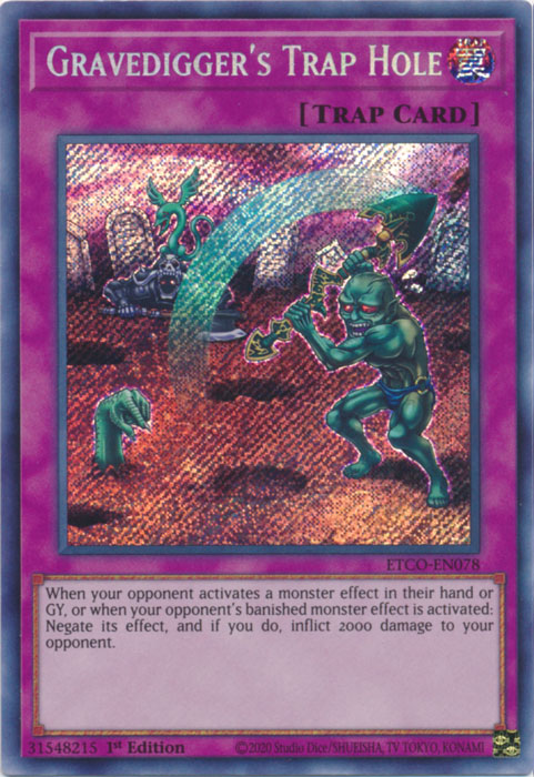 Gravedigger s Trap Hole [ETCO-EN078] Secret Rare Online