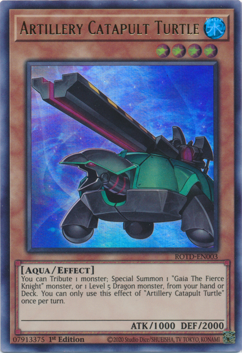 Artillery Catapult Turtle [ROTD-EN003] Ultra Rare For Discount