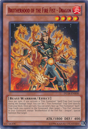 Brotherhood of the Fire Fist - Dragon (Red) [DL18-EN008] Rare Hot on Sale