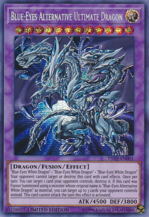 Blue-Eyes Alternative Ultimate Dragon [TN19-EN001] Prismatic Secret Rare Sale